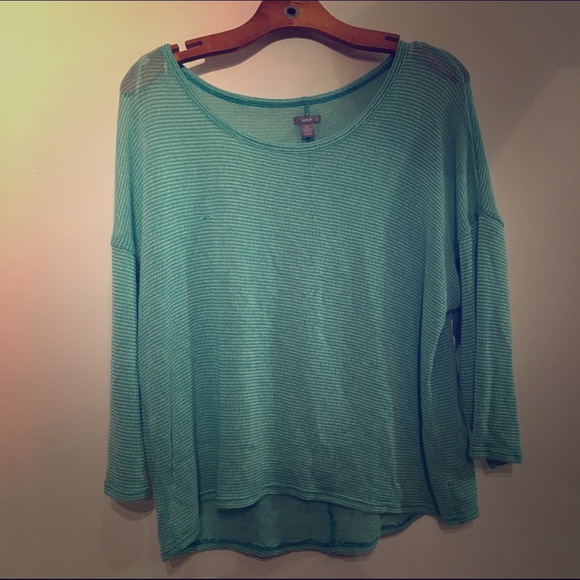 Turquoise 3/4 Length Sleeve Shirt