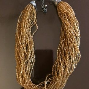 Gold beaded  necklace