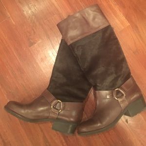 Like New Lucky Brand Abeni II Pony & Leather Boots
