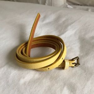 Gap Yellow Skinny Leather Belt