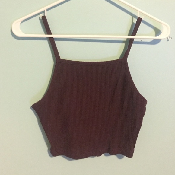 Maroon crop top