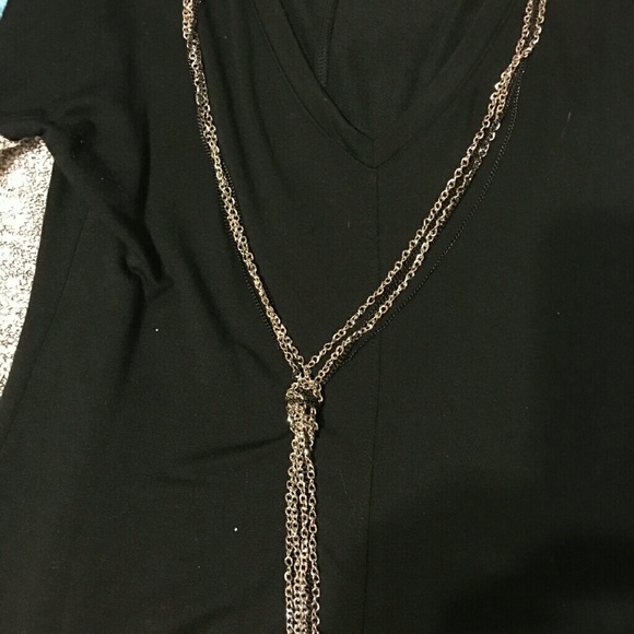 Black/silver chain necklace