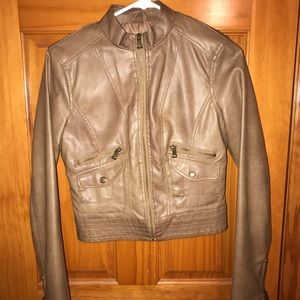 Xhilaration by Target Brown Leather Jacket