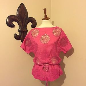 Tory Burch Hot Pink Top