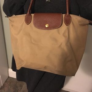 Tan longchamp shoulder bag