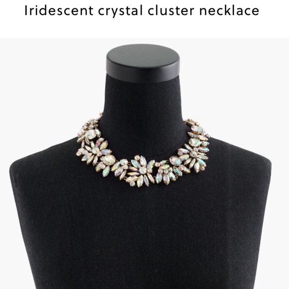 NWT J.Crew iridescent crystal cluster necklace - Picture 3 of 3
