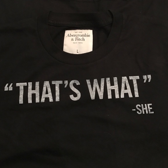 Abercrombie & fitch black tee size large like new - Picture 2 of 3