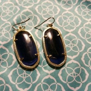 KS Navy Cats Eye Elle Earrings