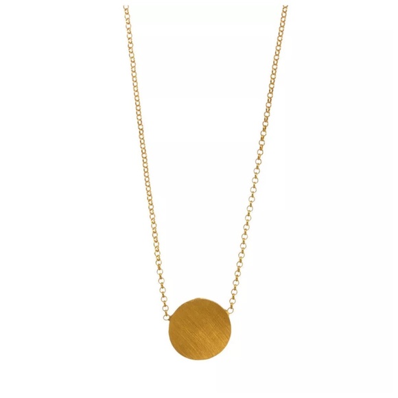 DF15 Gold Dainty Centered Circle Necklace Card - Picture 2 of 3