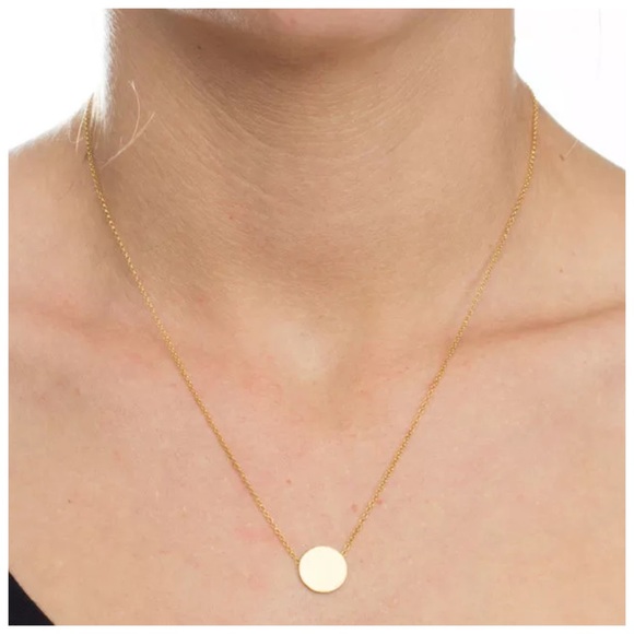 DF15 Gold Dainty Centered Circle Necklace Card - Picture 3 of 3