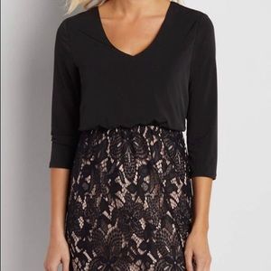 Maurice's black/blush Lace Dress