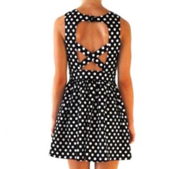 Ark & Co Black and White Polka Dot Dress - Picture 2 of 3