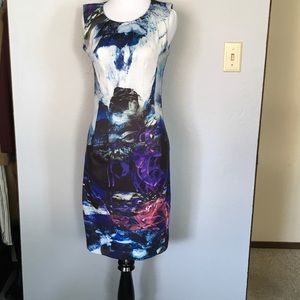Fitted graphic pattern dress