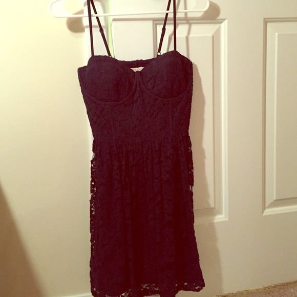 Dark Navy Lace Dress