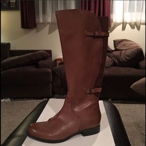 Cognac Riding Boots Size 9.5 Wide