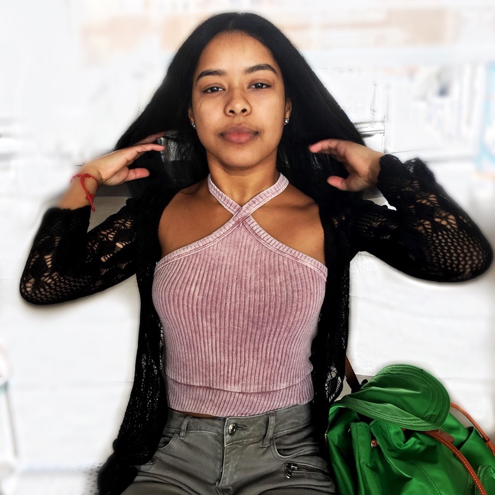 April Spirit Ribbed Crop Top, Pink