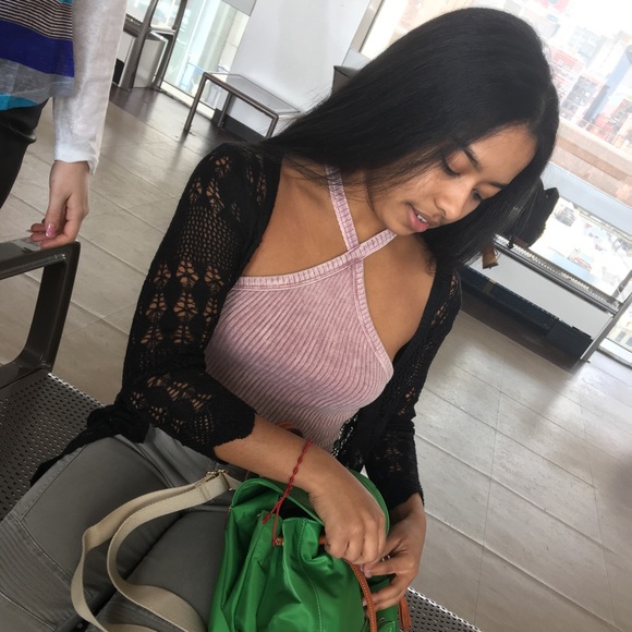 April Spirit Ribbed Crop Top, Pink - Picture 3 of 4