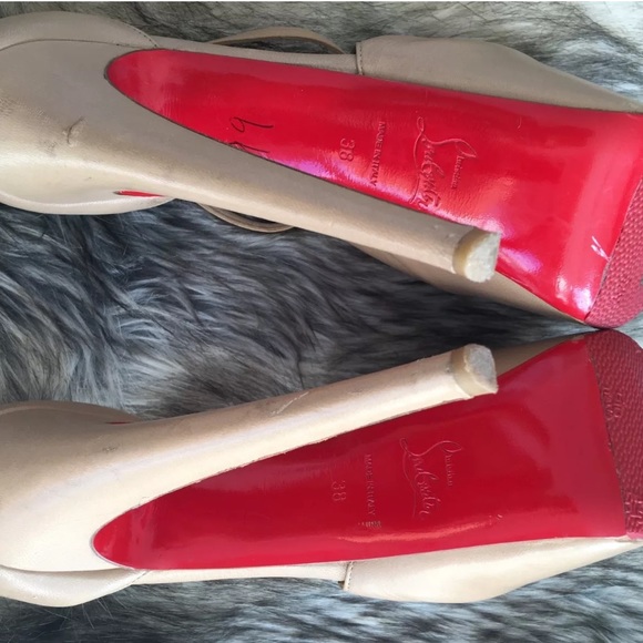 Christian Louboutin Exagona Nude Leather Platform - Picture 2 of 4