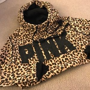 VS Pink Cheetah Hoodie Size Small