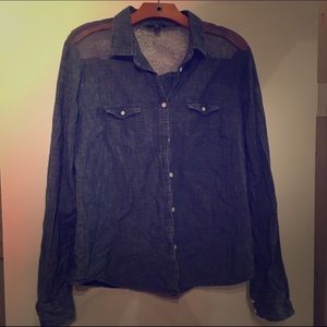 Jean button up