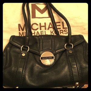 Michael Kors black leather purse