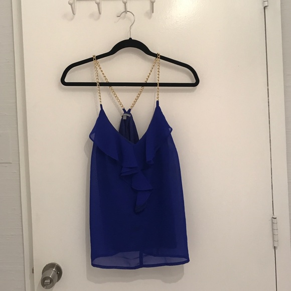 Royal Blue Sleeveless Blouse