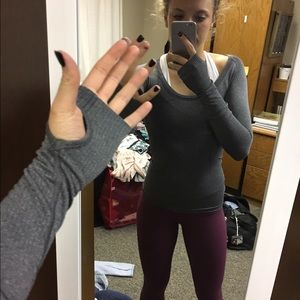 Lulu lemon grey workout top