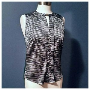 The Limited blue & green striped top