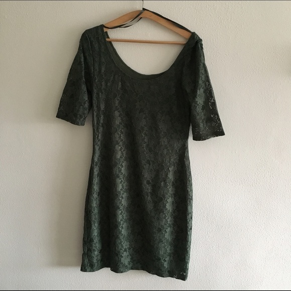 Banana Republic Emerald Lace Dress - Picture 2 of 3