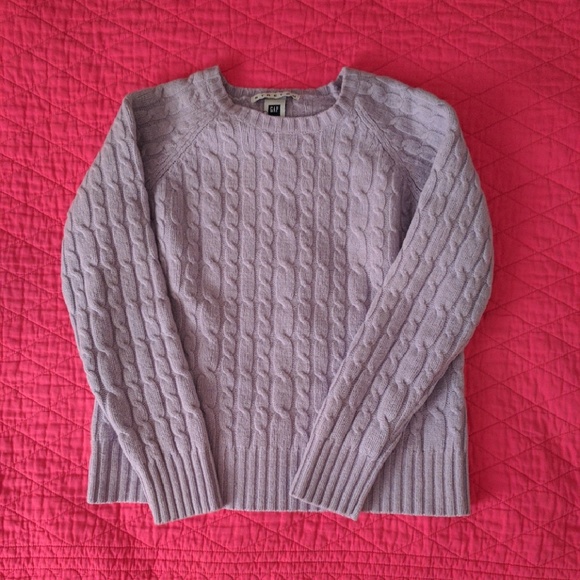 Gap Light Purple Thick Cable-Knit Sweater