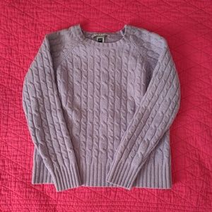 Gap Light Purple Thick Cable-Knit Sweater
