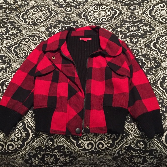Red and black pattern jacket