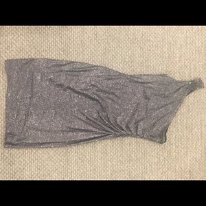 Silver One Shoulder Strap Dress