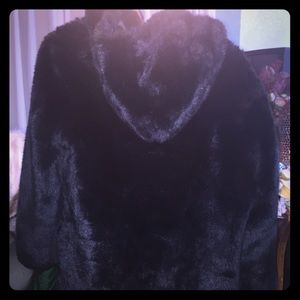 Black fur coat