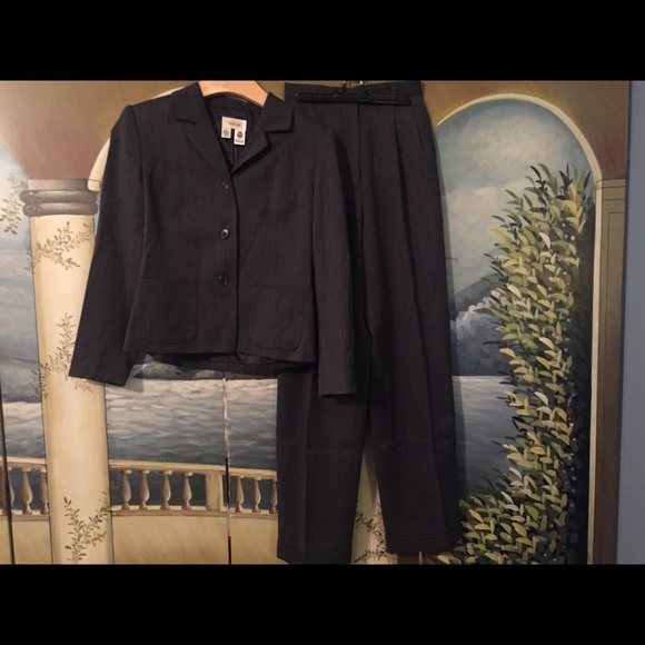 Talbots Two Piece Gray Pants Suit