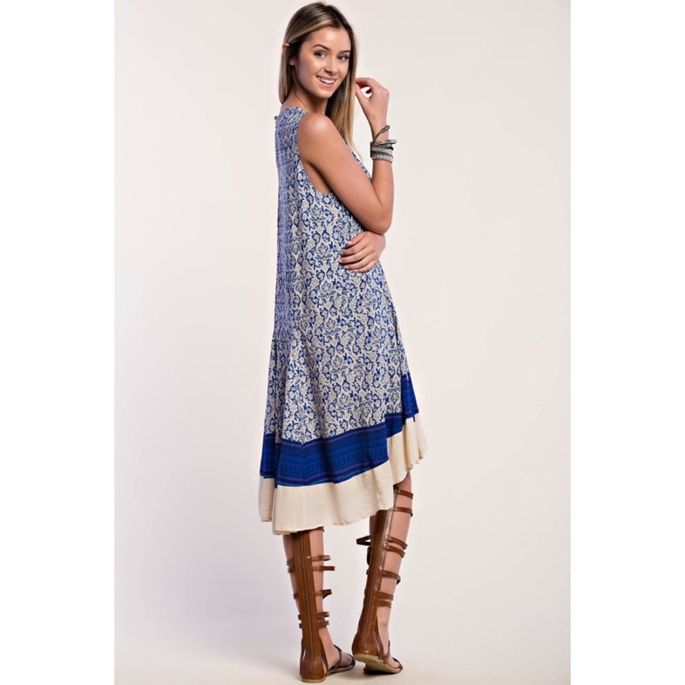 1 left!! Sea Breeze Sleeveless Print Dress - Picture 4 of 6