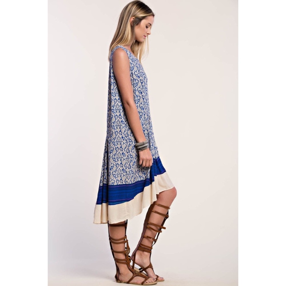 1 left!! Sea Breeze Sleeveless Print Dress - Picture 5 of 6