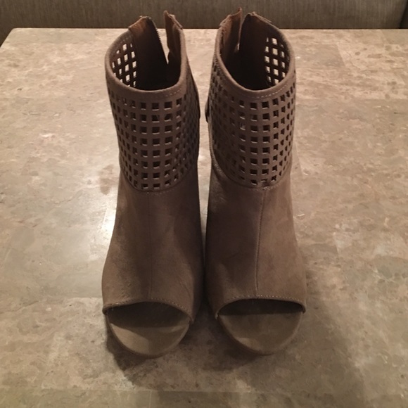 Boutique Brand Peep-Toe Booties