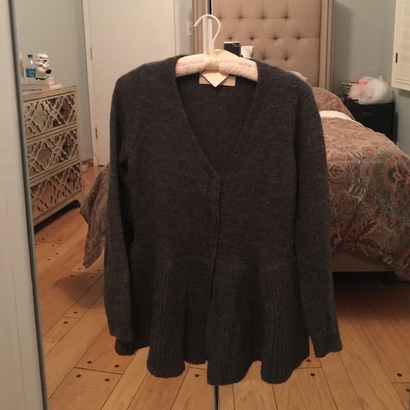 Charcoal gray Zara peplum sweater