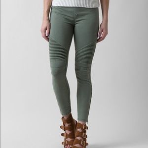 Olive Green Moto Jegging
