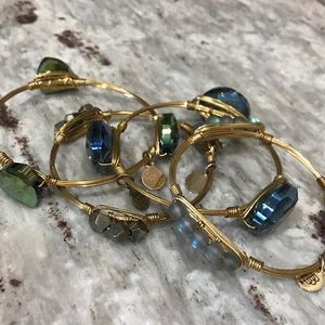 Stack of 4 Bourbon and Bowetie Bangles