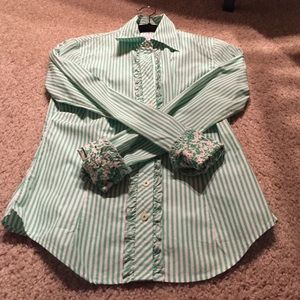 BNWT Lilly Pulitzer Jonni striped ruffle top