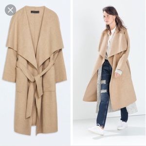Zara tan wool coat