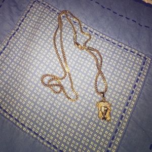 Gold Plated Chain with Jesus Piece