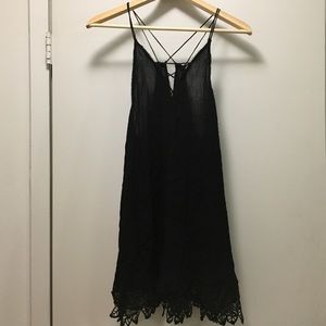 Free People Lace Up Front Tank Top