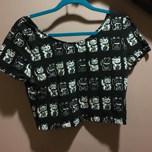 Cat Crop Top