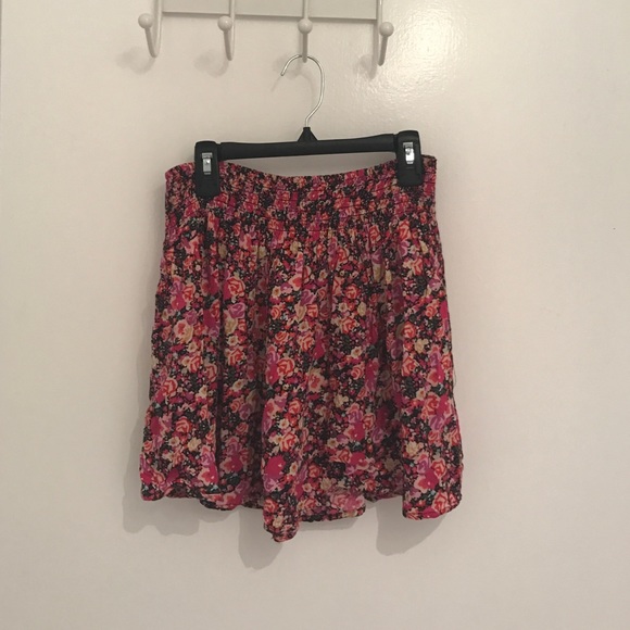 Floral Flowy Mini Skirt