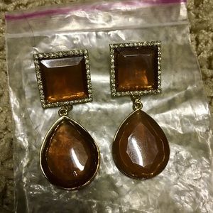 Beautiful Brown stone earrings