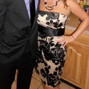 Strapless White House Black Market cocktail dress