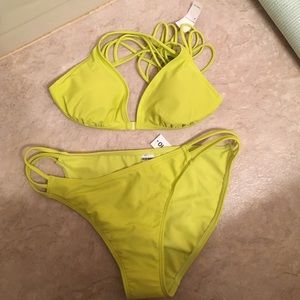 Old Navy neon green/yellow bikini